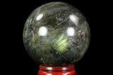 Flashy Labradorite Sphere - Great Color Play #71812-1